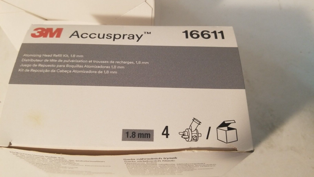 3M 16611 Accuspray Atomizing Head Refill Kit 4 pack New in Box