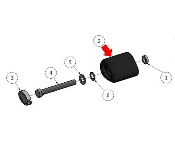 R&G Racing Aero Crash Protector Plastic Replacement Part Only Black 10mm Insert