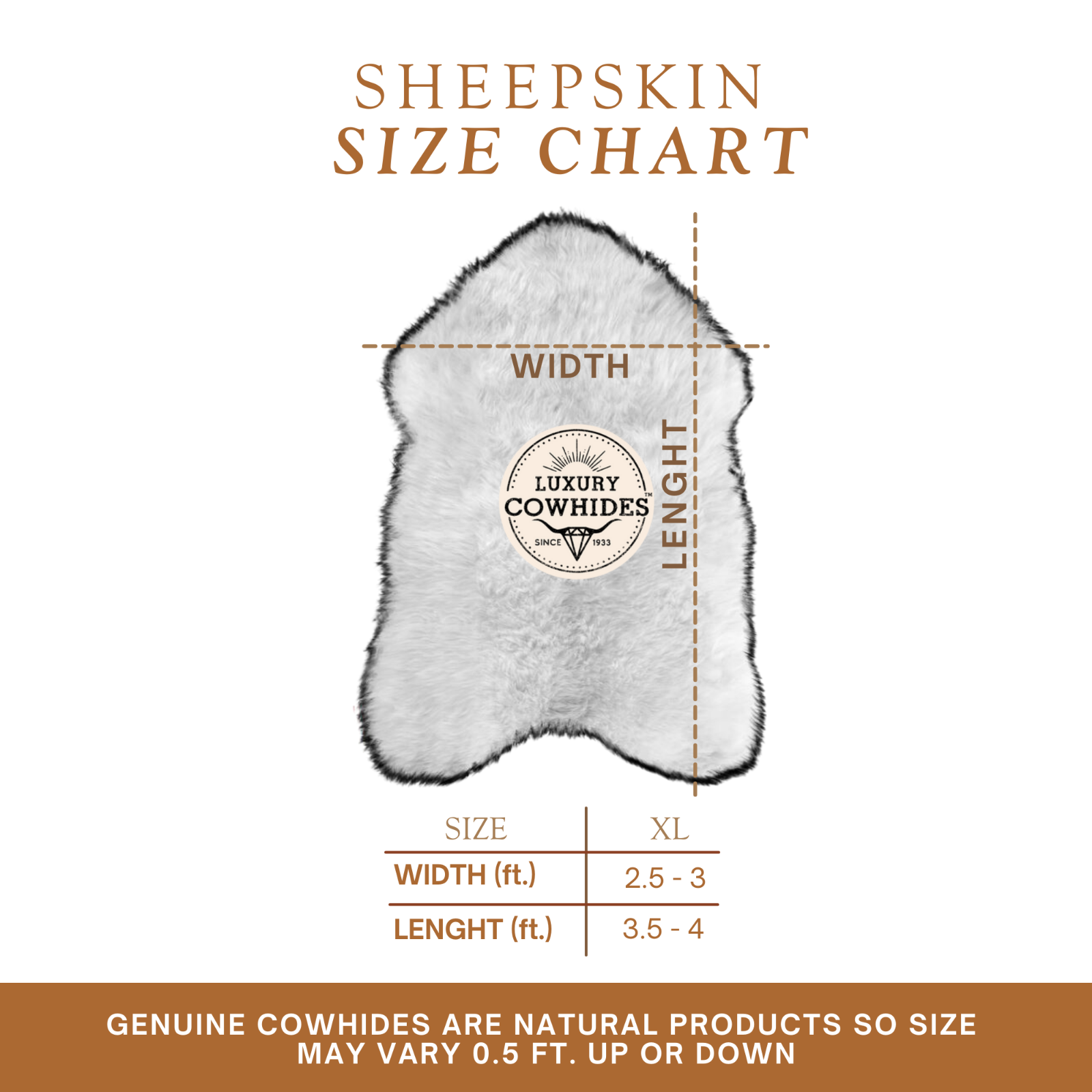 Real Icelandic Sheepskin Rug Natural White - Size 2 x 3-4' Long Hair