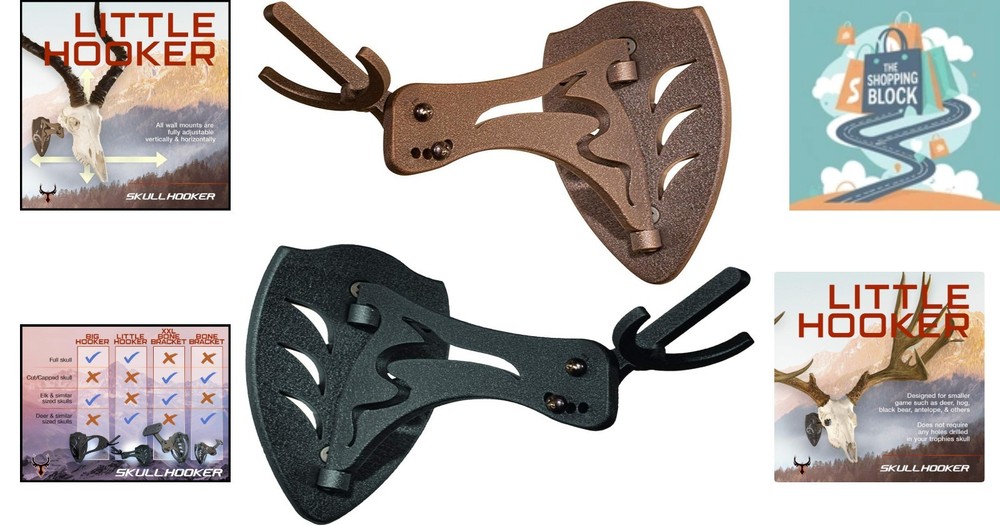 SkullHooker Little Hooker Trophy Mount in Robust Brown for Small Game