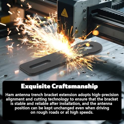 Ham Antenna Ditch Bracket Extension, Durable Metal Mounting Bracket Extender