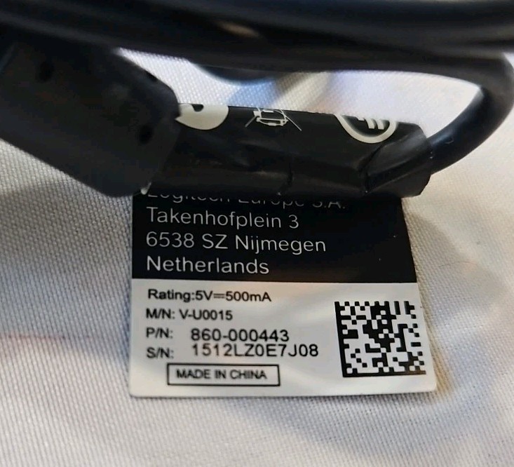 Logitech Webcam HD 720p 30 FPS V-U0015 Wired USB