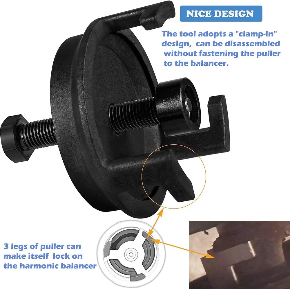 LS Harmonic Balancer Puller Tool 25264 Crank Pulley Puller for GM Chrysler,Dodge