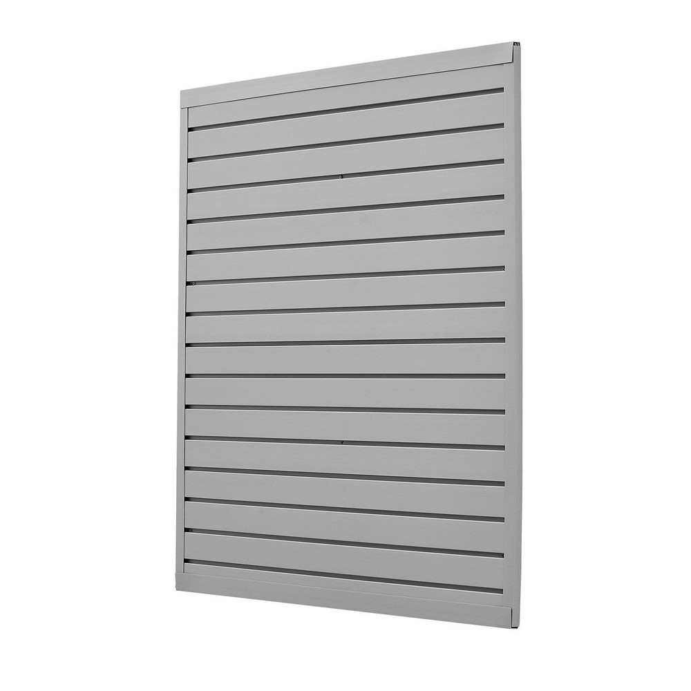 4x4ft Adjustable PVC Slatwall Panel 300lb Grey Modular Build