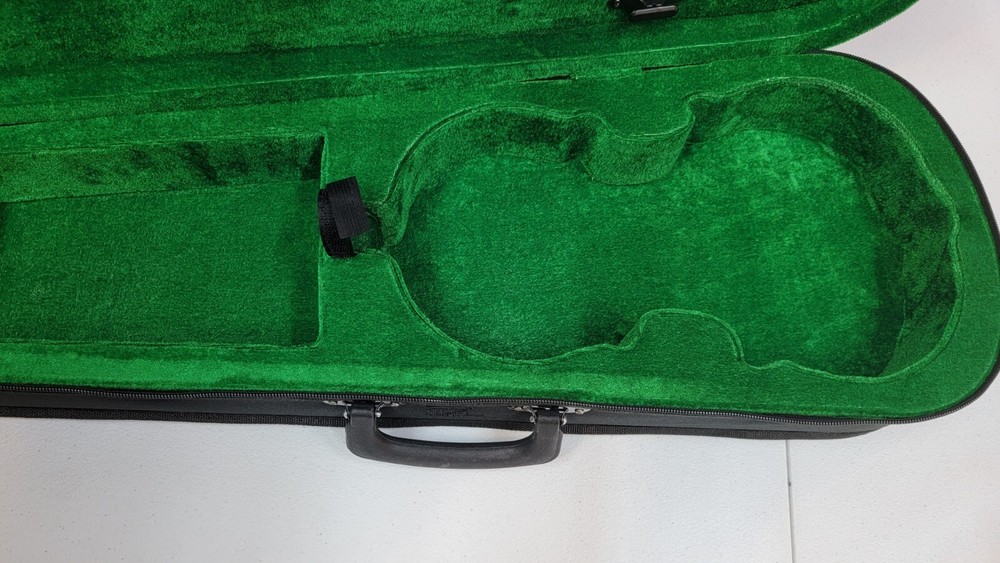 A-Style Microgroove Pattern Mandolin 3/4 Case Black green lining