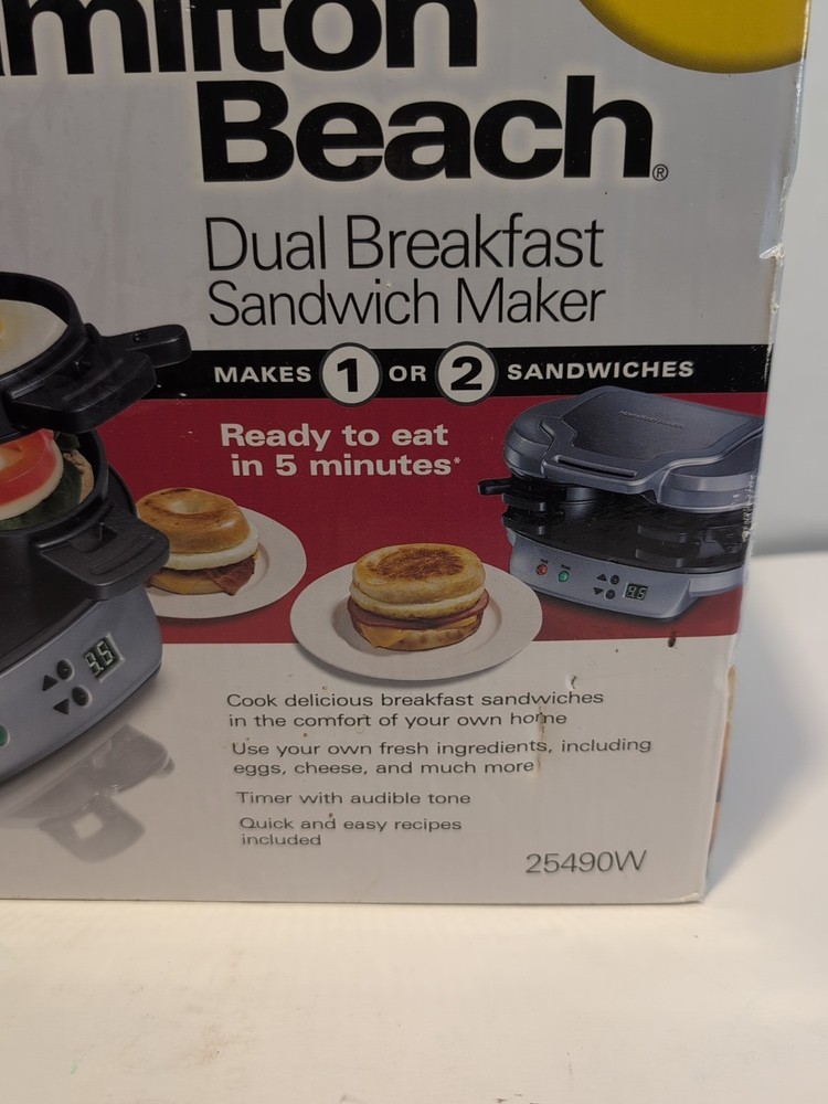 Hamilton Beach Dual Breakfast Sandwich Maker Opened Never Used