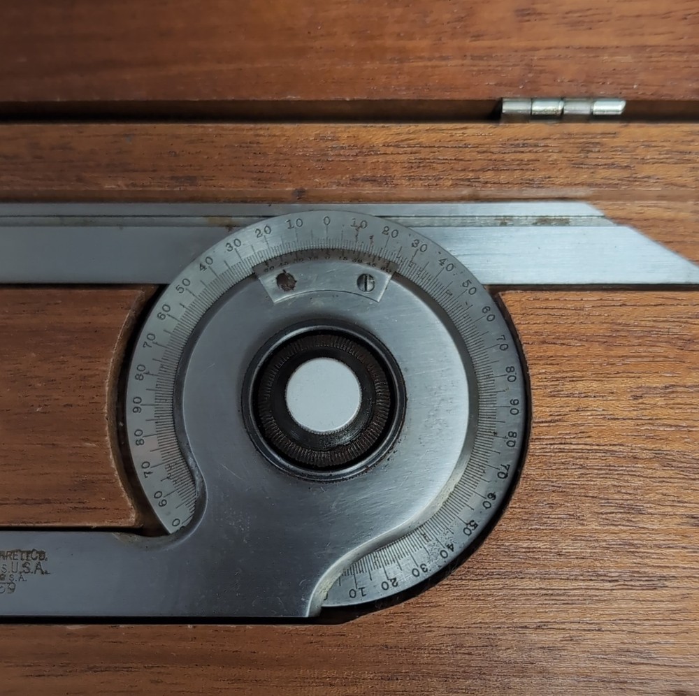 Starrett No. 359 Bevel Protractor Set Round Head