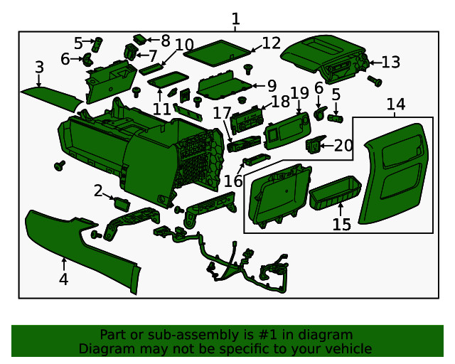 Genuine GM Console Assembly 84204952