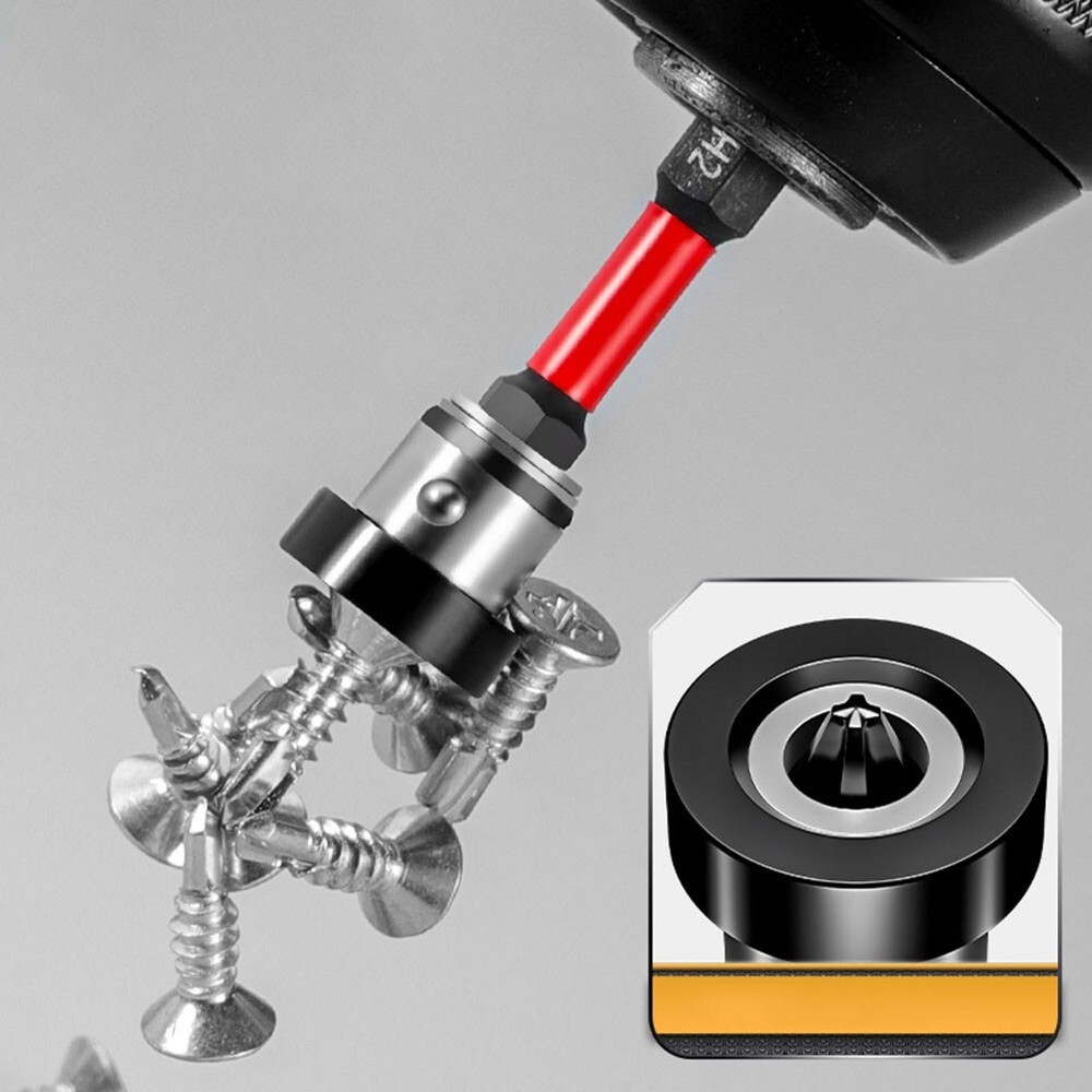 5Pcs Magnetic Plasterboard Positioning Screwdriver Bits Hand Electric Drill Bit