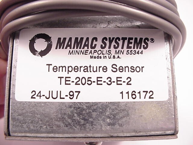 Mamac Systems Duct Temperature Sensor TE-205-E-3-E-2 Ships Same Day