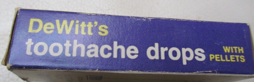 VINTAGE DeWITT'S TOOTHACHE DROPS-MINT IN BOX