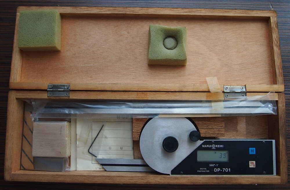 Marui Keiki Digital Protractor DP-701 1 DIV=1' Full Set