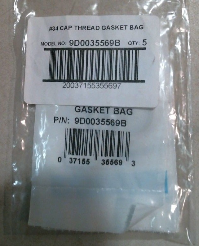 Danco 9D0035569B #34 Cap Thread Gasket Bag FREE SHIPPING