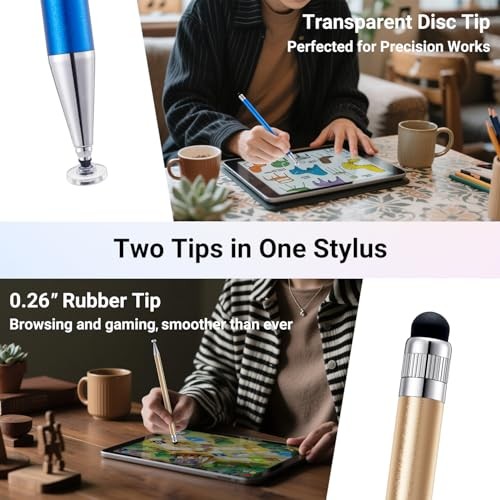 10 Pcs 2-in-1 Stylus Pen for Touchscreen, High Precision & Sensitivity Stylus