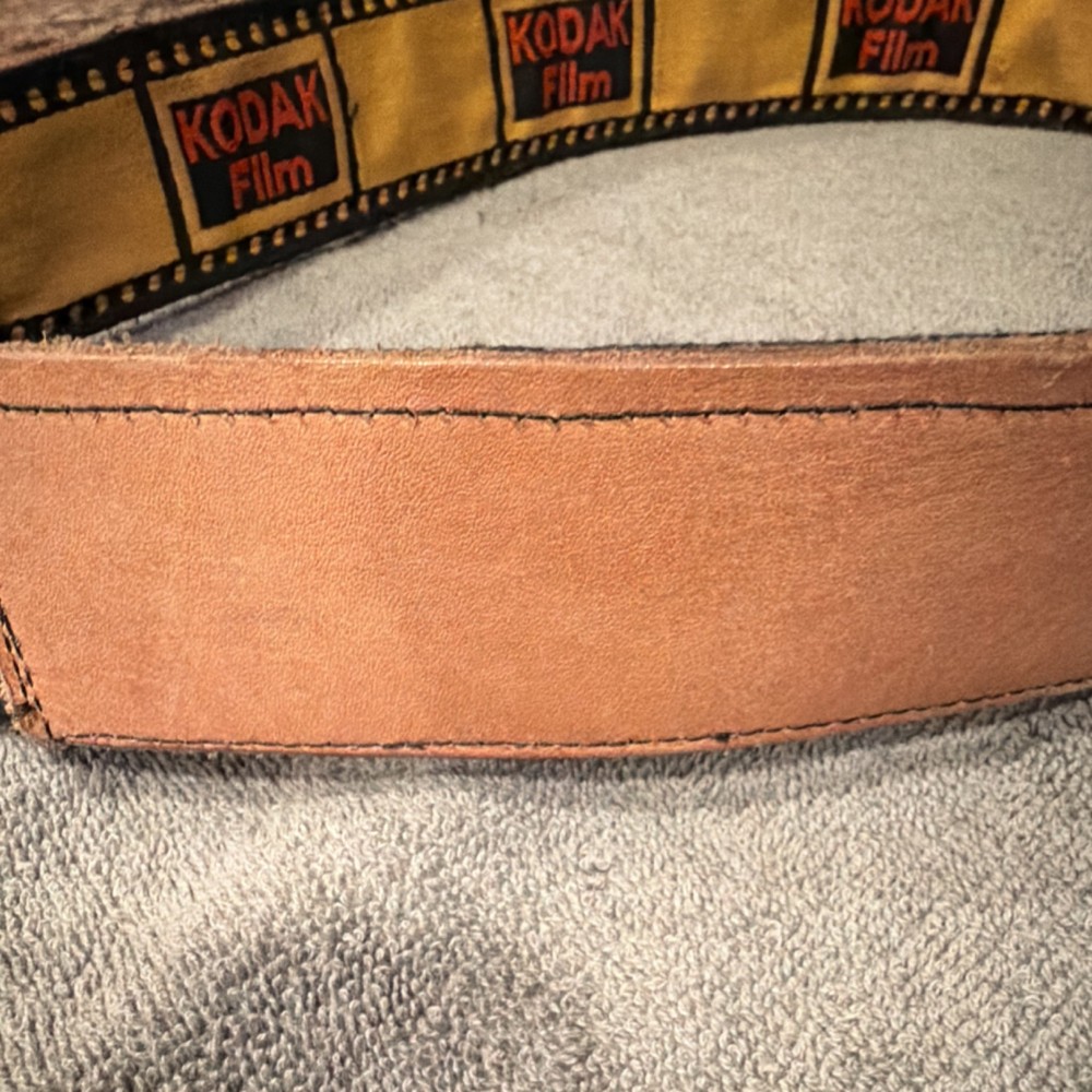 Kodak Leather Adjustable Camera Neck Shoulder Strap Yellow Brown Black