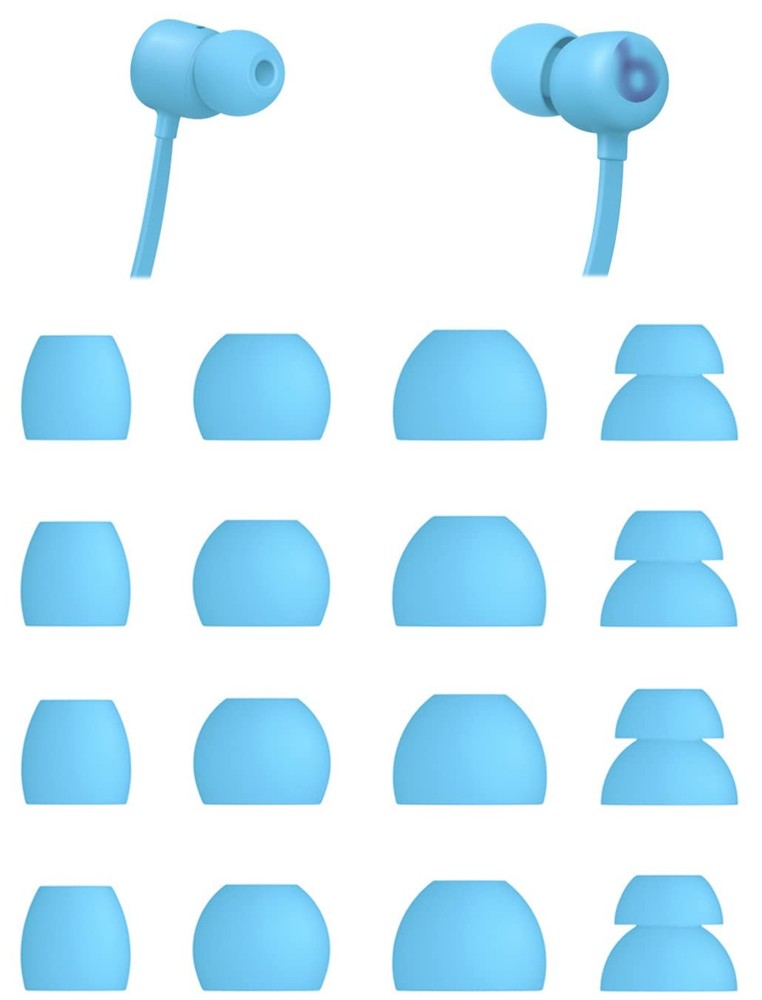 ALXCD Eartips Compatible with Beats Flex Earbuds, S/M/L/D 4 Sizes 8 BLUE