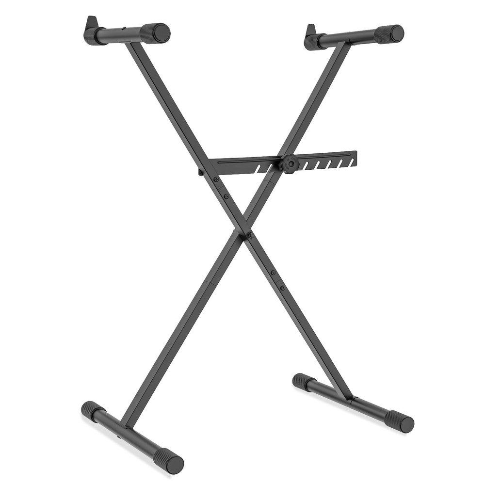 Digital Piano Stand, Single X Style, Black, Capacity 100 lb  Durable Support