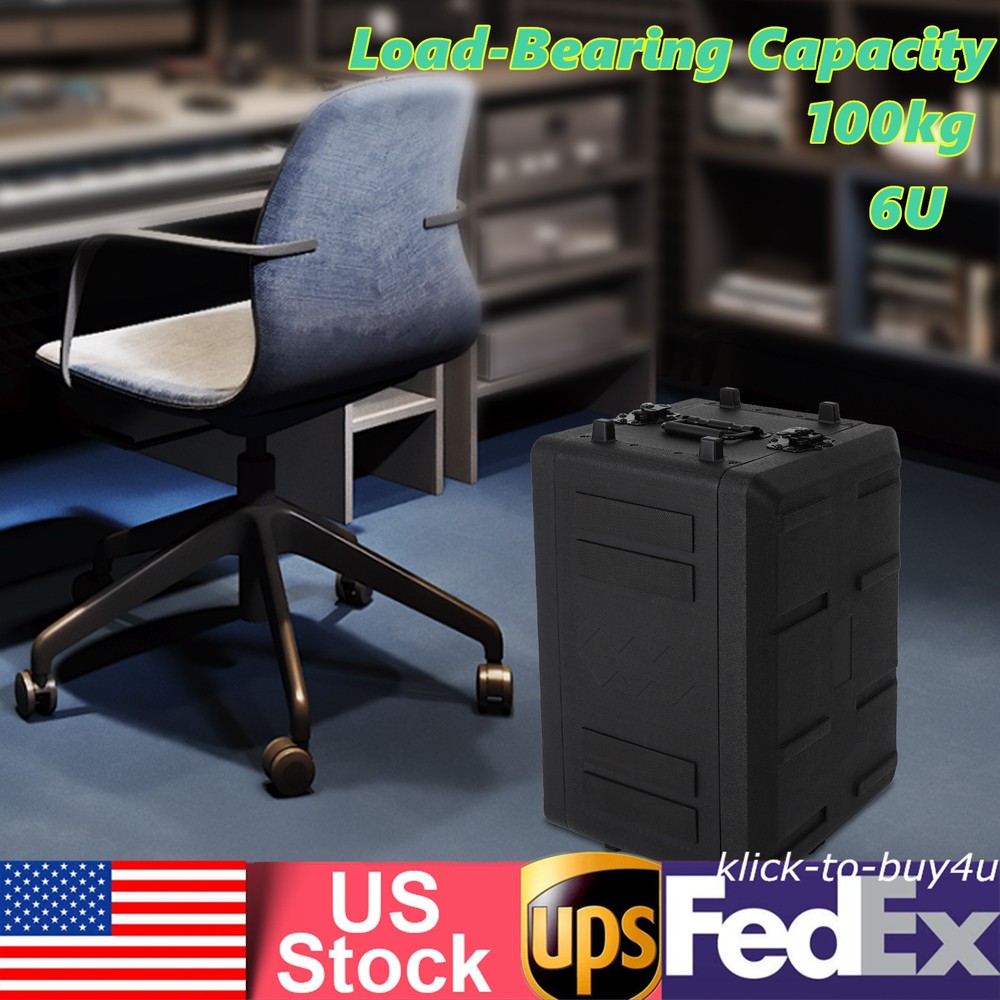 Rack Case 6U Rack Case Dust-Proof 6U Rack Case w/ Microphone Storage Compartment