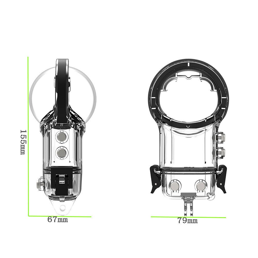 For Insta360 X3 Panoramic Camera Invisible Dive Case Waterproof Case Accessories