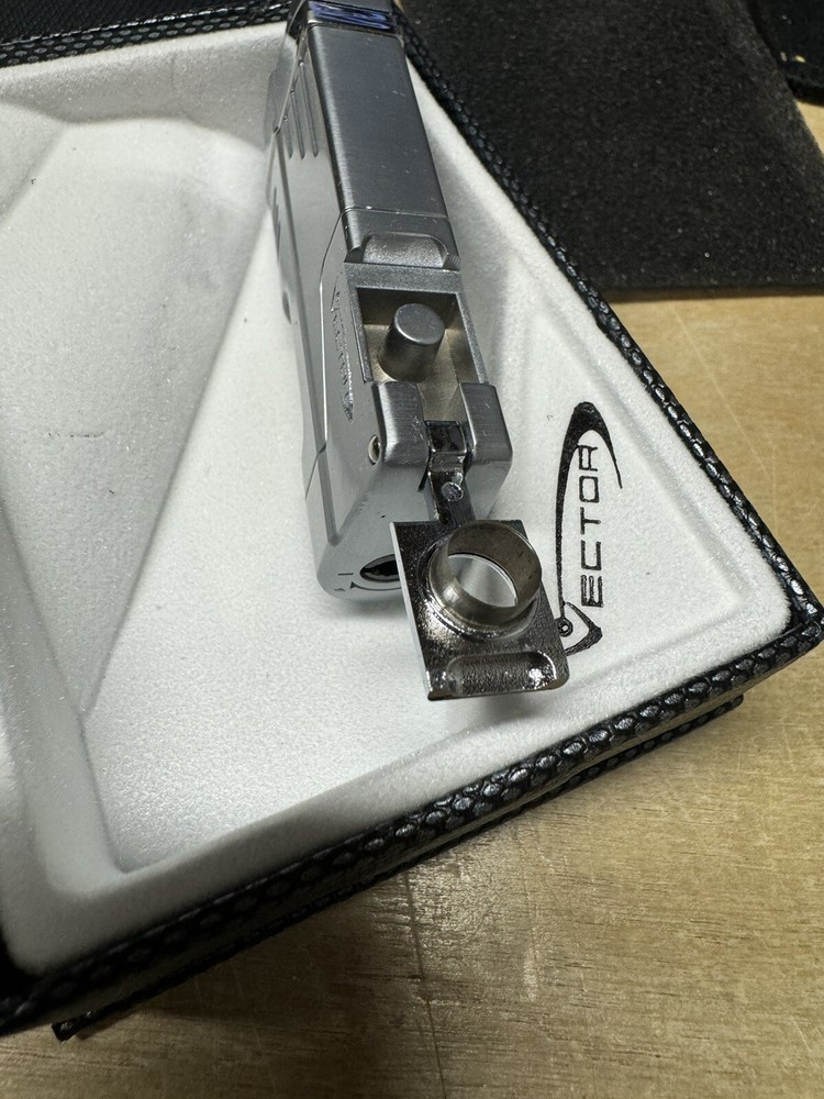 Vector Delta - Double Jet Flame Torch Lighter - Chrome Satin - New