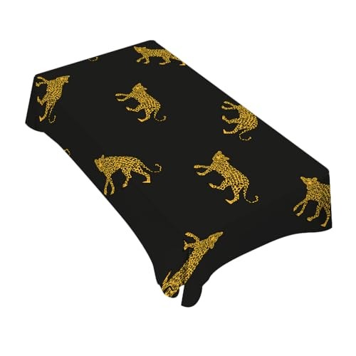 Tablecloth Decor African Animal Lively 84" x 60" (Rectangular) Wild Leopard