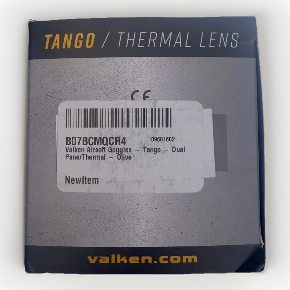 Valken Tango Dual-Pane Thermal Lens Goggle System Multi-Coated Adjustable Strap