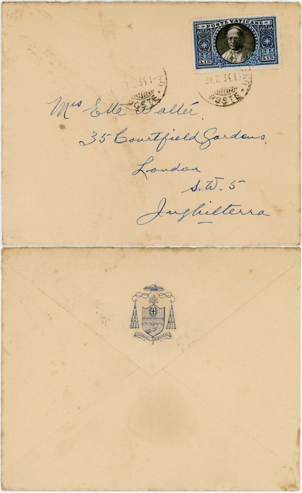 VATICAN 1934 PRINTED FLAP ENVELOPE REDEANT GAVDENTES
