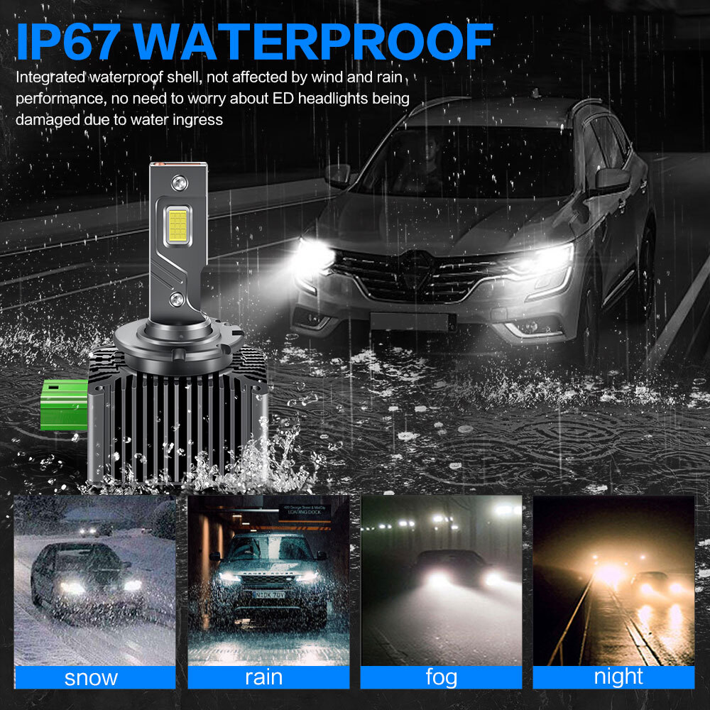 D3S D3R Xenon White LED Headlight Bulbs 1000000LM 10000W HID Upgraded Kit Combo