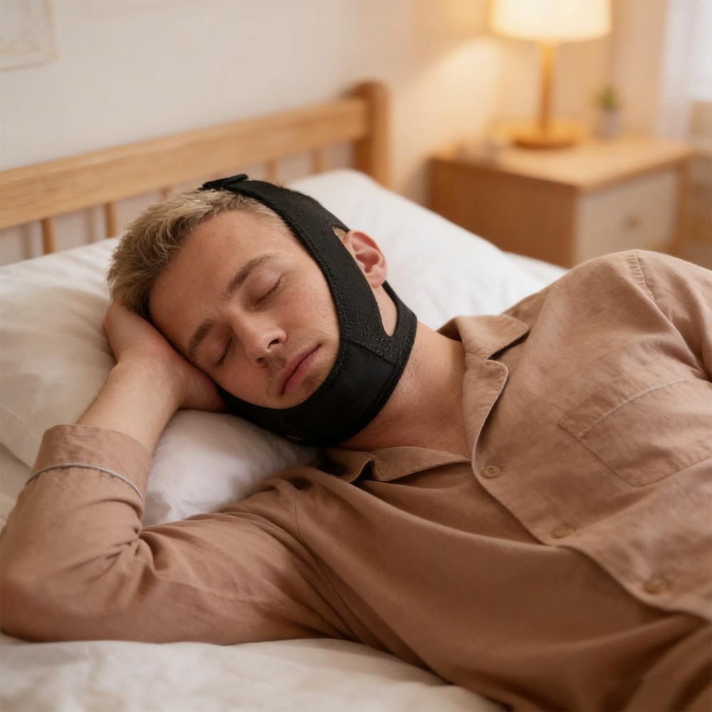 Chin Strap for Sleeping Adjustable Soft Comfortable Breathable Stopper