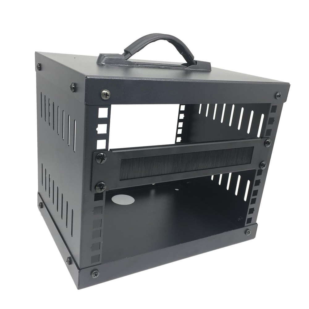 10 Inch 1U Mini Brush Cable Management Panel Server Desktop Rack Cabinet