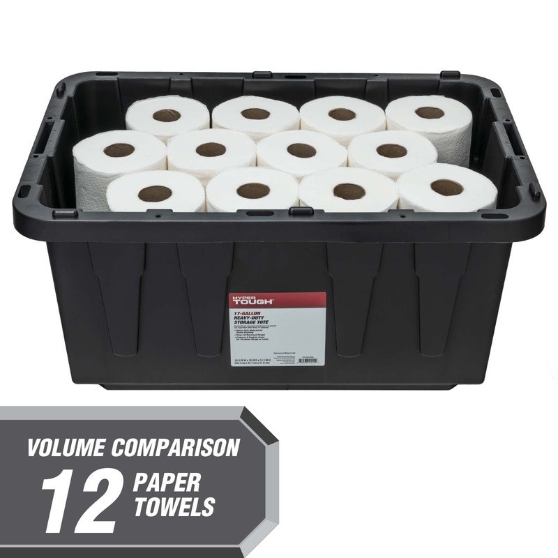 Durable Stackable Storage Tote Box W/ Snap Lid Organizing Household Items New