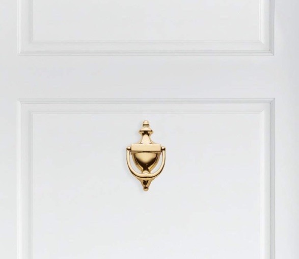 Solid Brass Baldwin Colonial Door Knocker 6.5” X 3.5”