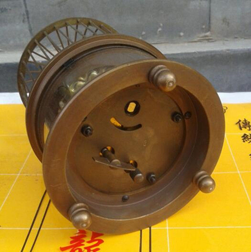 Rare Brass Birdcage Mechanical Table Clock
