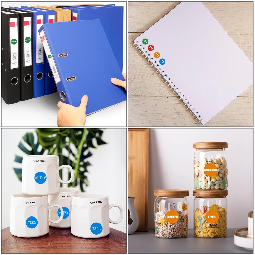Hoewina 3000Pcs Colored Dot Stickers, 1" Label Sticker Round Color Coding Lab...