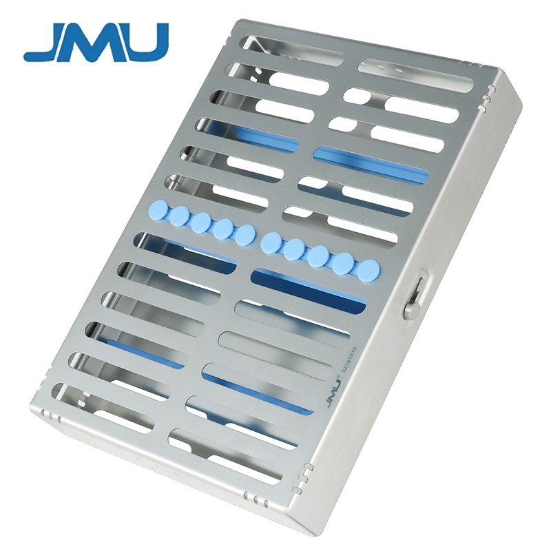 JMU Dental Autoclave Sterilization Cassette Box Tray for 5-10 Instruments Hinge