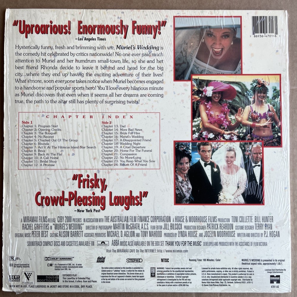 Muriels Wedding (Laserdisc, 1996)