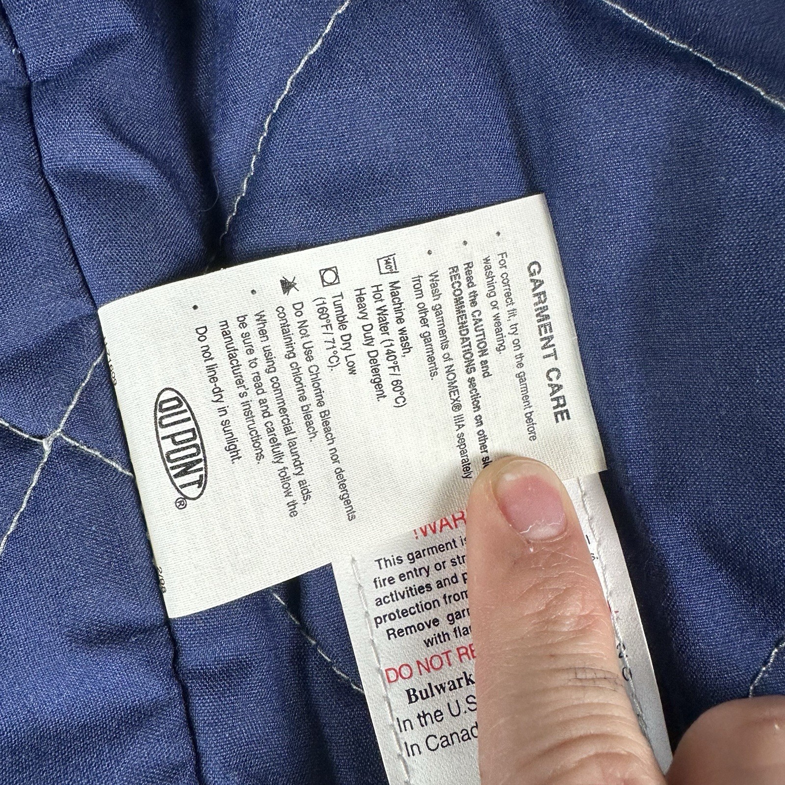 Bulwark FR Jacket Mens XL Blue Flame Resistant Workwear Snap Zip Hooded