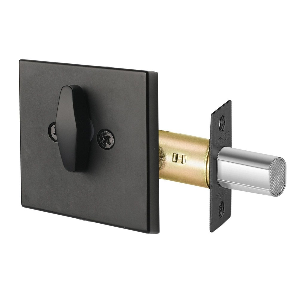 Deadbolt Lock, Square Single Cylinder Dead Bolt, Keyed 1 Side, Fits Standard