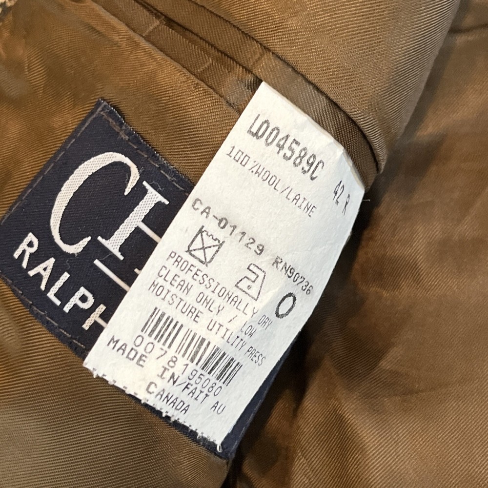 Chaps Ralph Lauren 42R Brown 2 Button Jacket Blazer