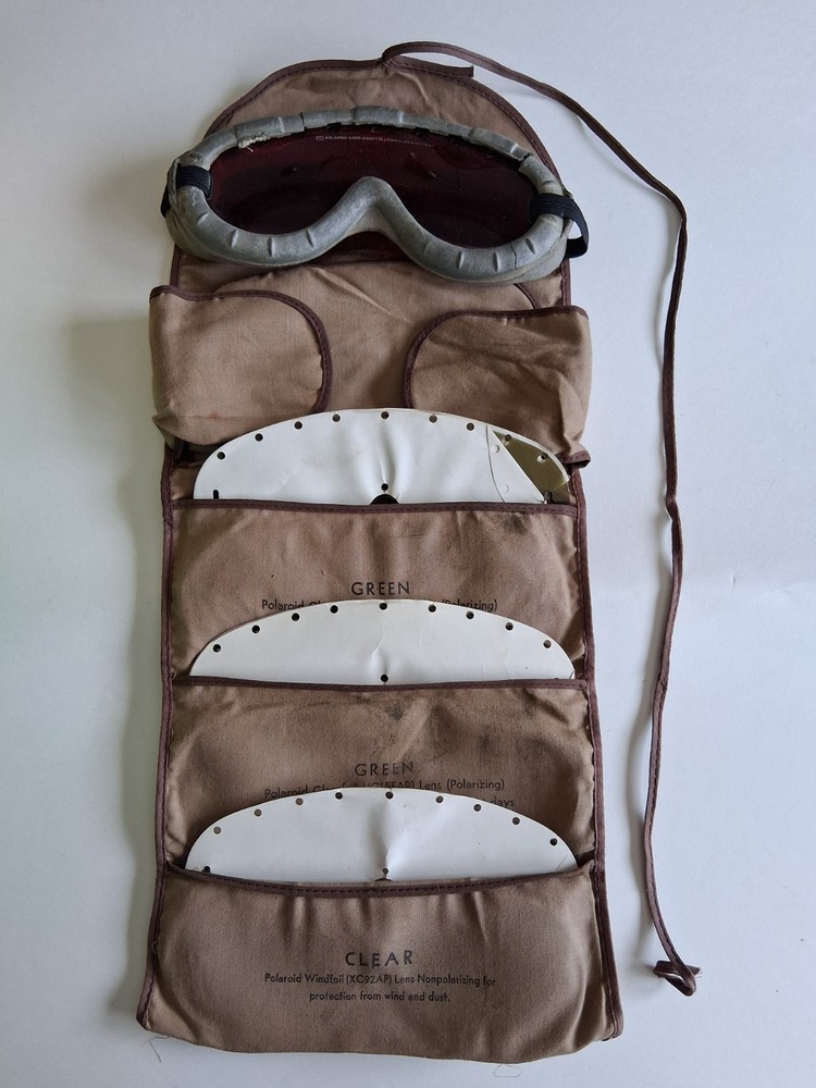 WWII US All Purpose Polaroid Goggle Lens Kit  No. 1021 - Fully Complete