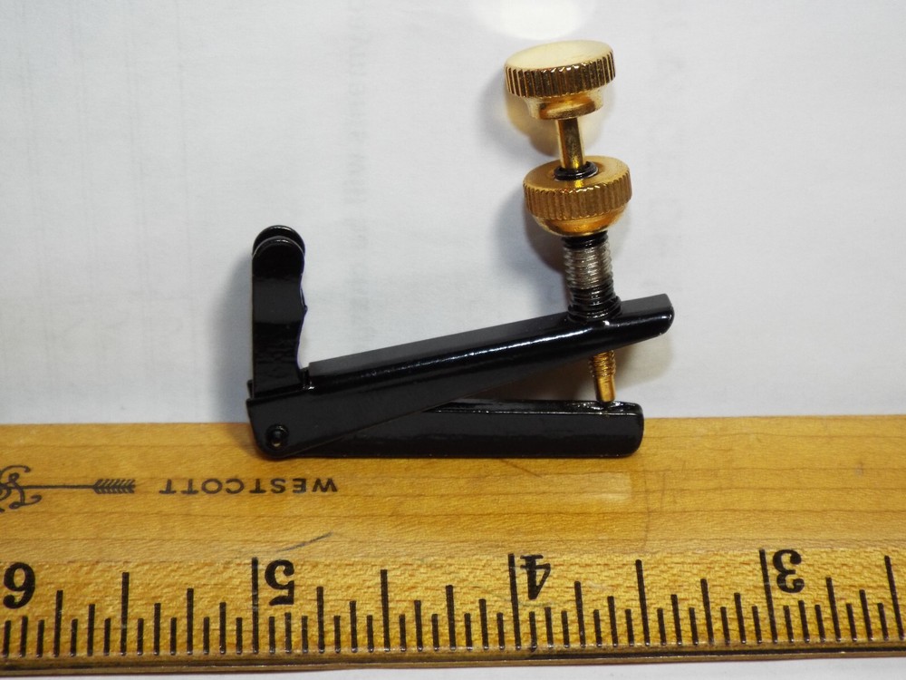 Cello String Adjuster Fine Tuner Black Gold 4/4 - 7/8