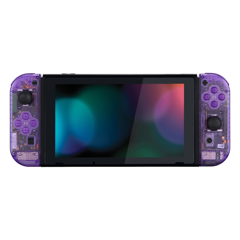 Clear Atomic Purple Full Set Housing Shell Case With Buttons for Nintendo Switch