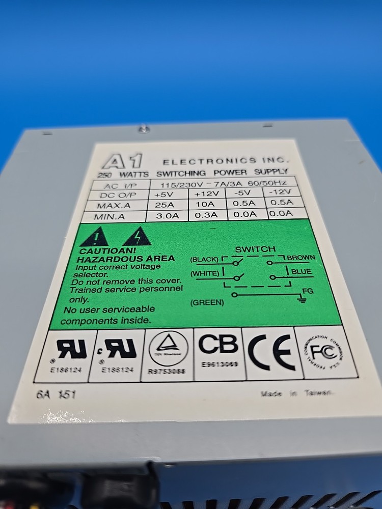 A1 Electronics INC. 250W Switching Power Supply