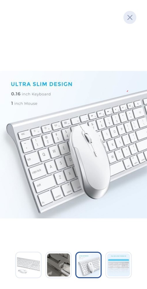 VssoPlor Premium Bluetooth Keyboard Mouse Combo for MacBook iMac iOS Devices