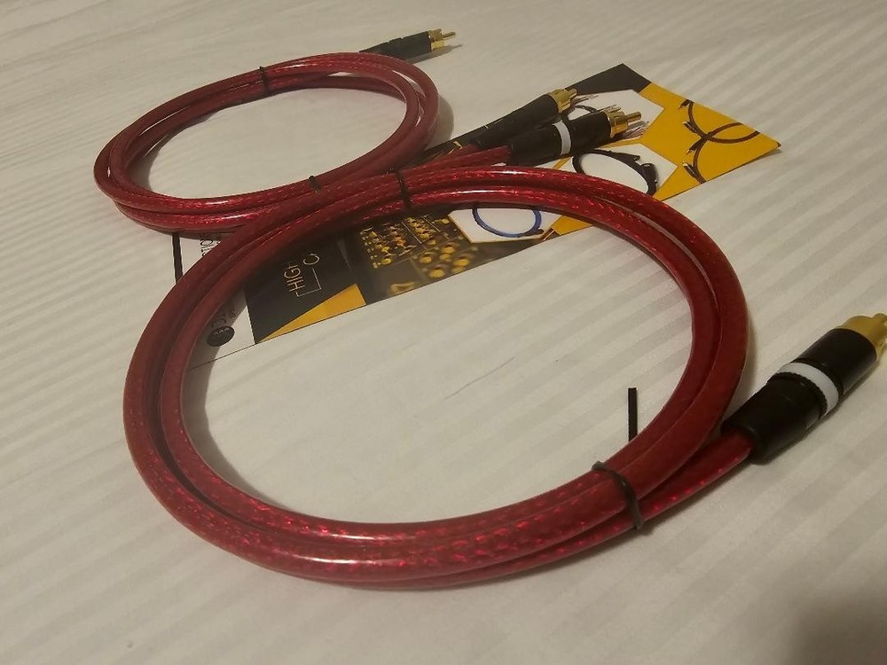 Liberty Cable Red digital dual shield translucent RCA to RCA Cable