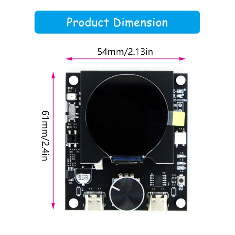ESP32C3-LCDkit Development Board for Intelligent Displaying 240x240 Resolution