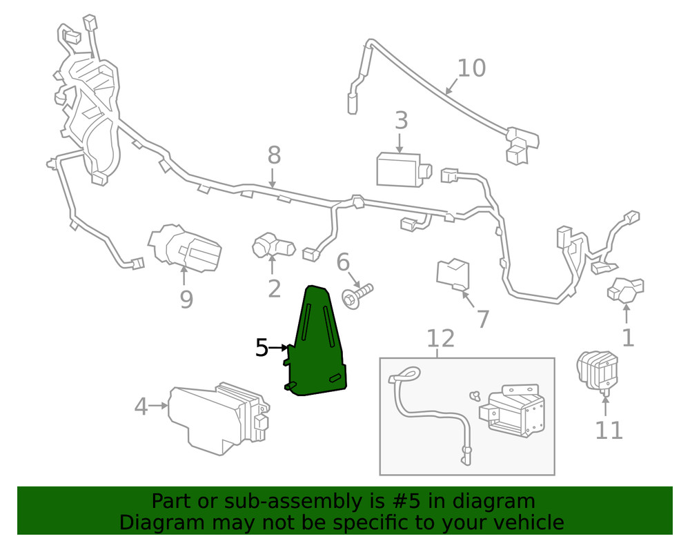 Genuine GM Forward Range Radar Bracket 84567906