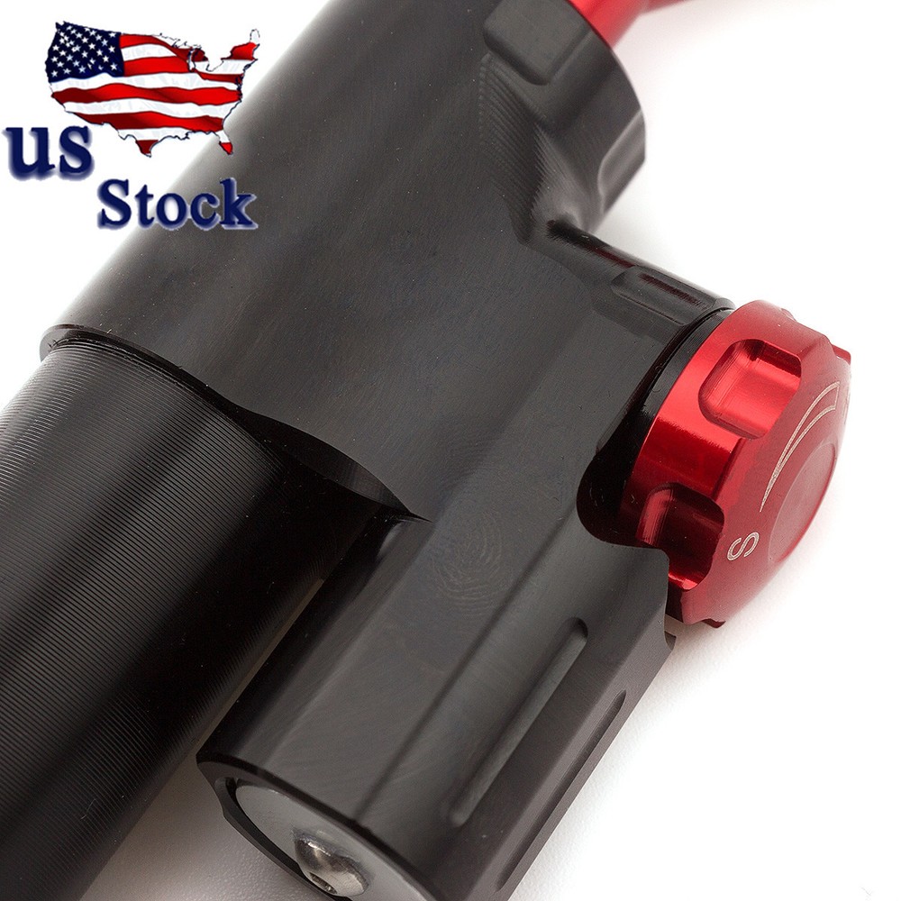 Motorcycle Universal CNC Adjustable Steering Damper Stabilizer Safety Black &Red
