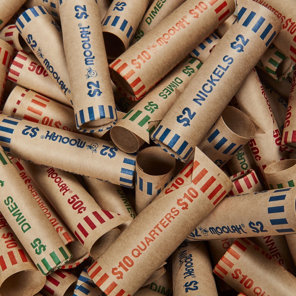 Coin Wrappers, Preformed, Paper, Assorted Denominations