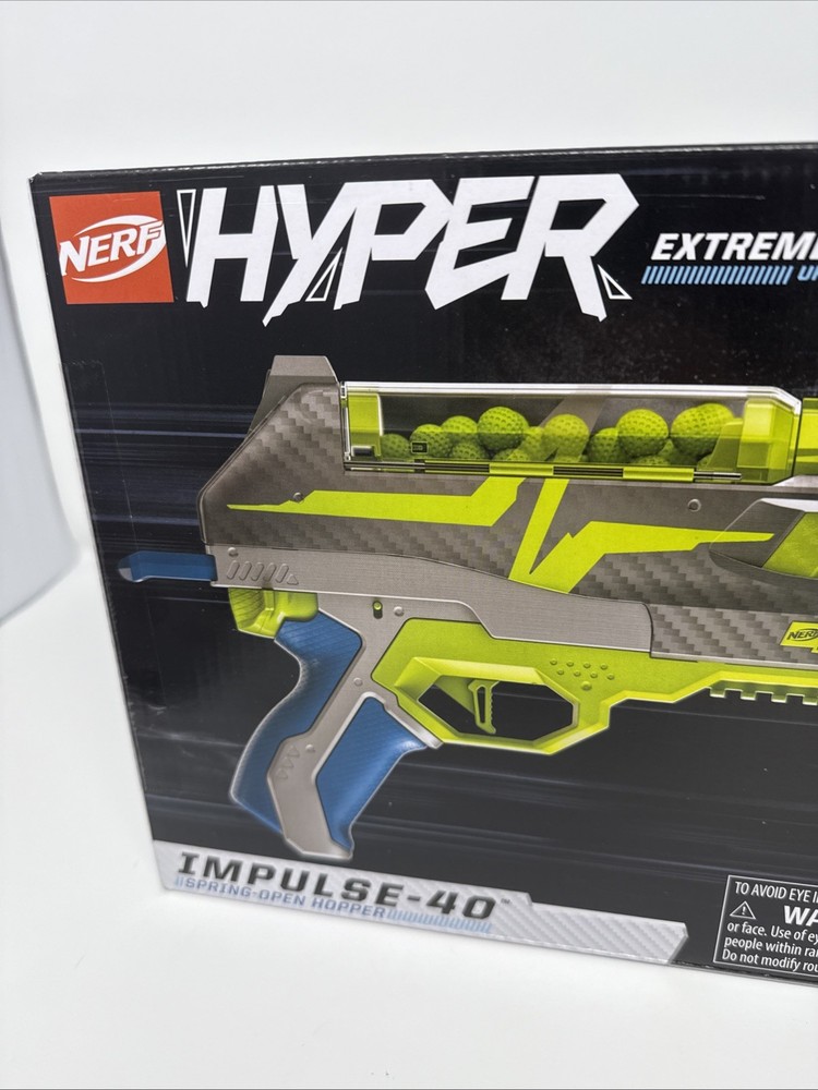 Nerf Hyper Impulse-40 Blaster w/30 Rounds - Spring Open Hopper - New In Box!